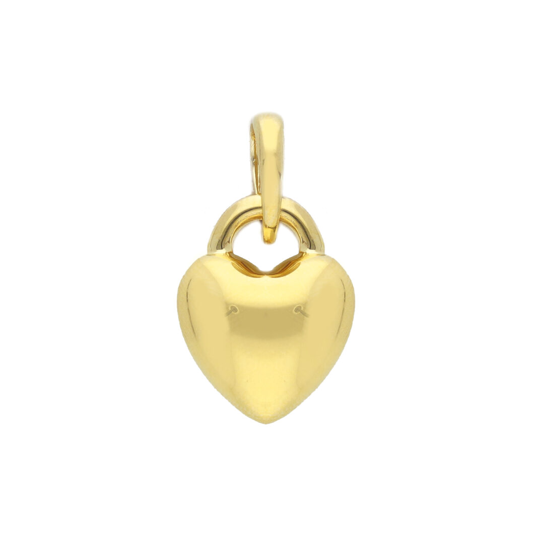 Ciondolo Cuore Bombato In Oro Giallo 750