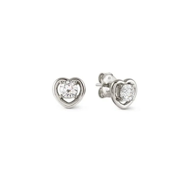 Orecchini a Cuore Nomination Cosmiclove in Argento 925 e Zircone 241710/004 - immagine 2