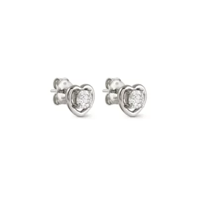 Orecchini a Cuore Nomination Cosmiclove in Argento 925 e Zircone 241710/004