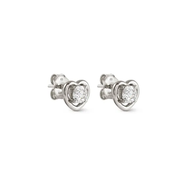Orecchini a Cuore Nomination Cosmiclove in Argento 925 e Zircone 241710/004