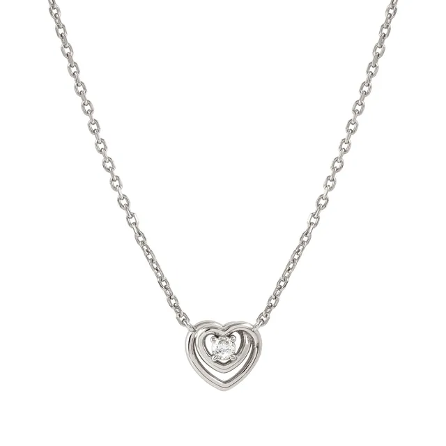 Girocollo a Cuore in Argento Nomination Cosmiclove con Zircone 241706/053