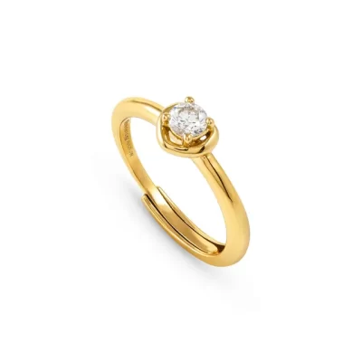 Anello In Argento Dorato Nomination Cosmiclove con Zircone Centrale 241700/006