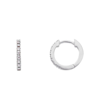 Orecchini In Oro 750 a Cerchio Piccolo con Diamanti