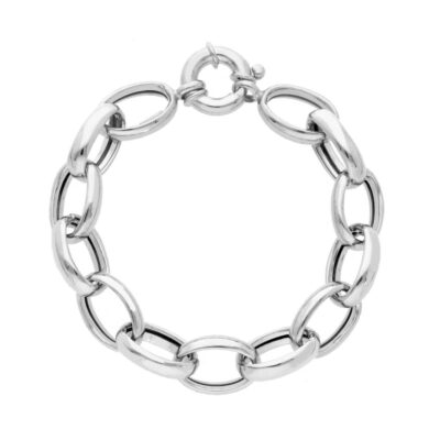 Bracciale Donna in Argento 925 a Maglia Ovale