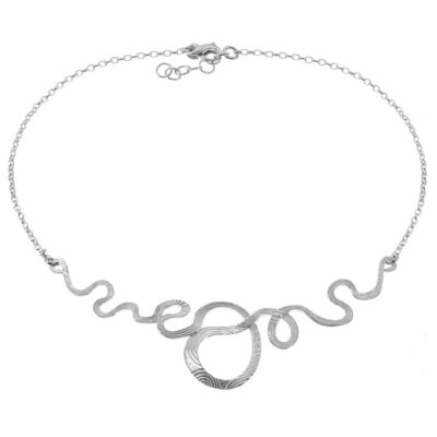 Girocollo Dune In Argento Naturale Athena con Disegno a Onde CN6402
