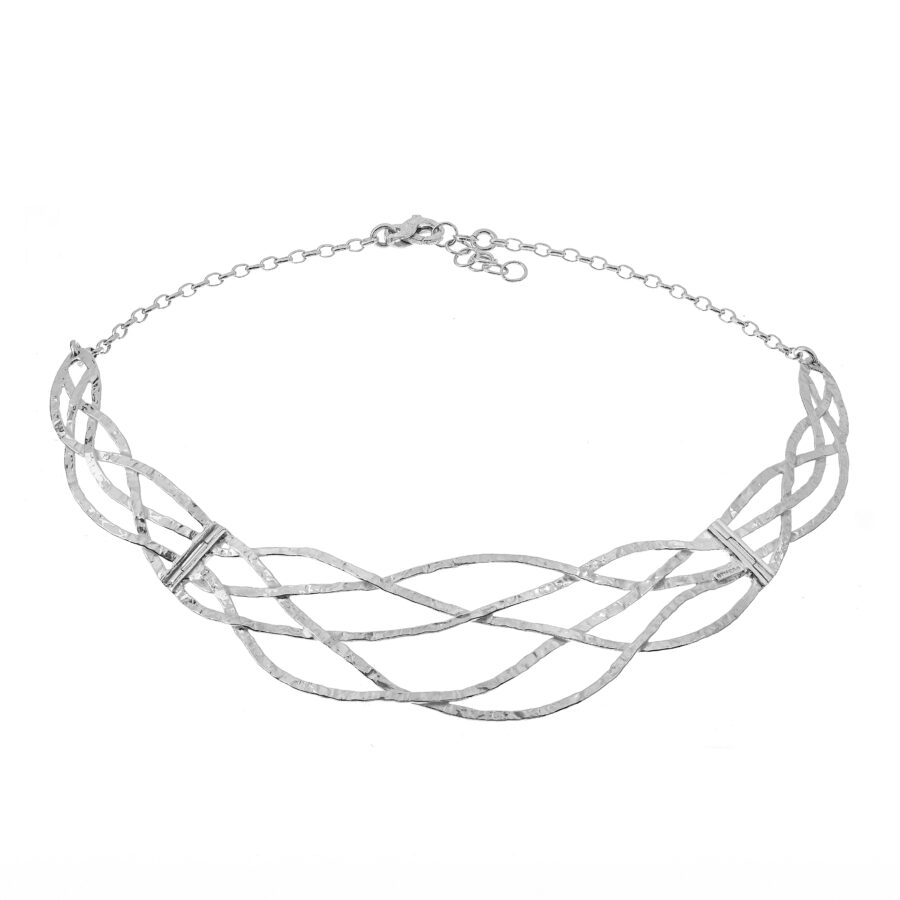 Girocollo Sierra In Argento Naturale Athena con Intreccio CN6403
