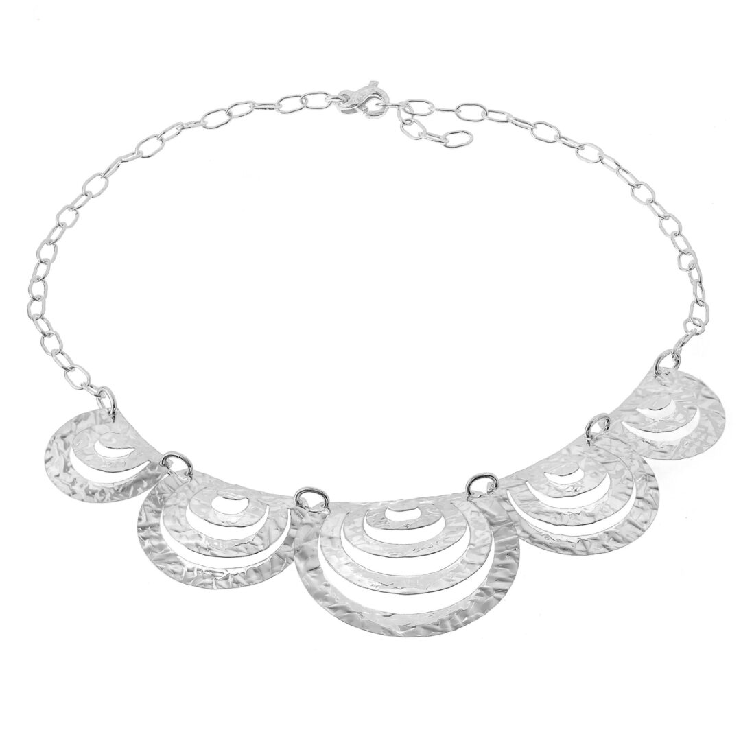 Girocollo Zahara In Argento Naturale Athena con Semicerchi CN6407
