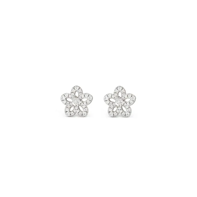 Orecchini Nomination Sweetmadame Fiori con Zirconi Bianchi242013/010