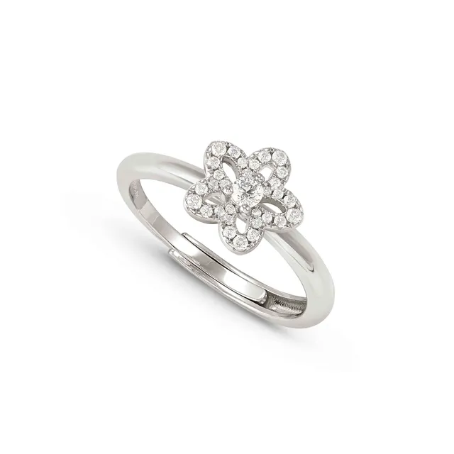 Anello In Argento Nomination Sweetmadame Fiore con Zirconi242001/010