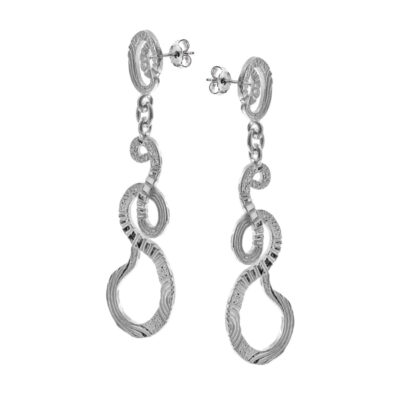 Orecchini Dune In Argento Athena con Disegno a Onde OR7727