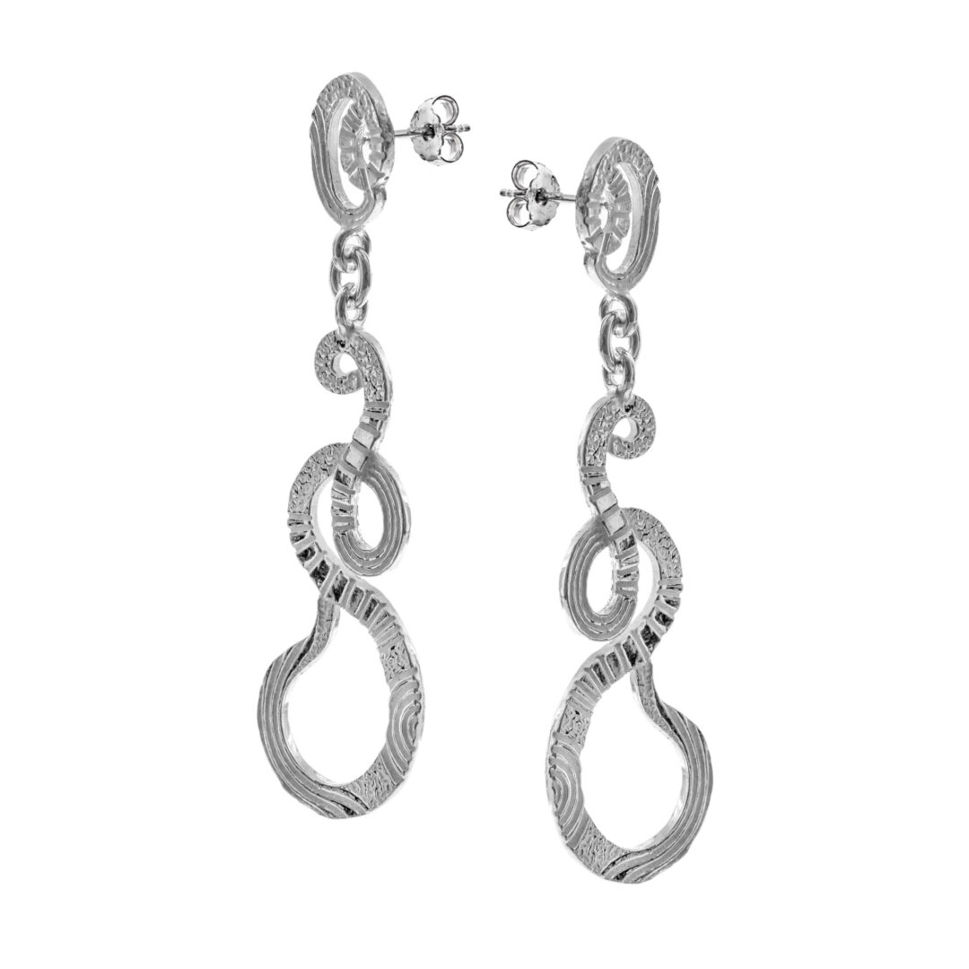 Orecchini Dune In Argento Athena con Disegno a Onde OR7727