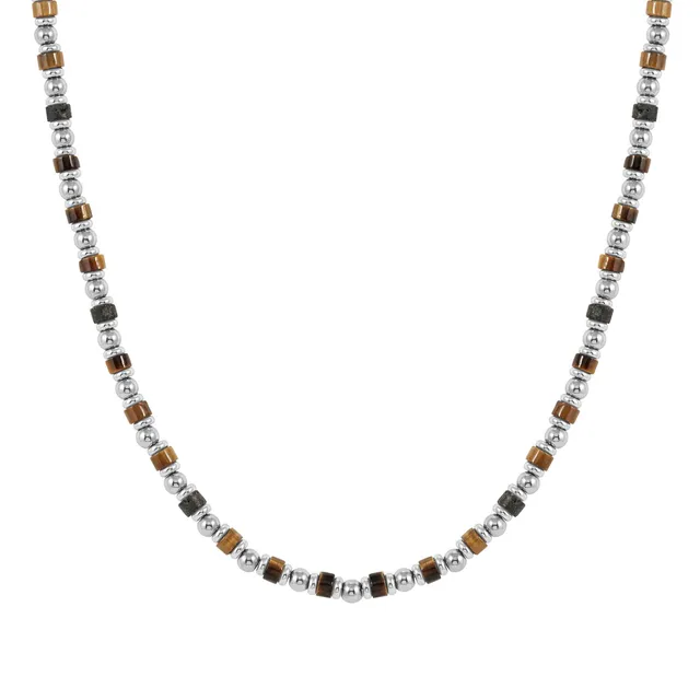 Collana Nomination Uomo Instinct Style Sea Edition in Acciaio e Pietre Dure 027933/091