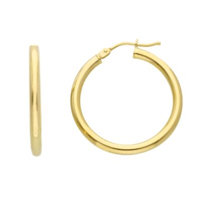 Orecchini a Cerchio Oro Giallo 750 Tondi Canna 2,5 mm Diametro 2 mm