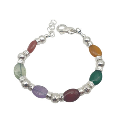 Bracciale Positano in Argento Naturale Athena con Pietre Dure BR 2638