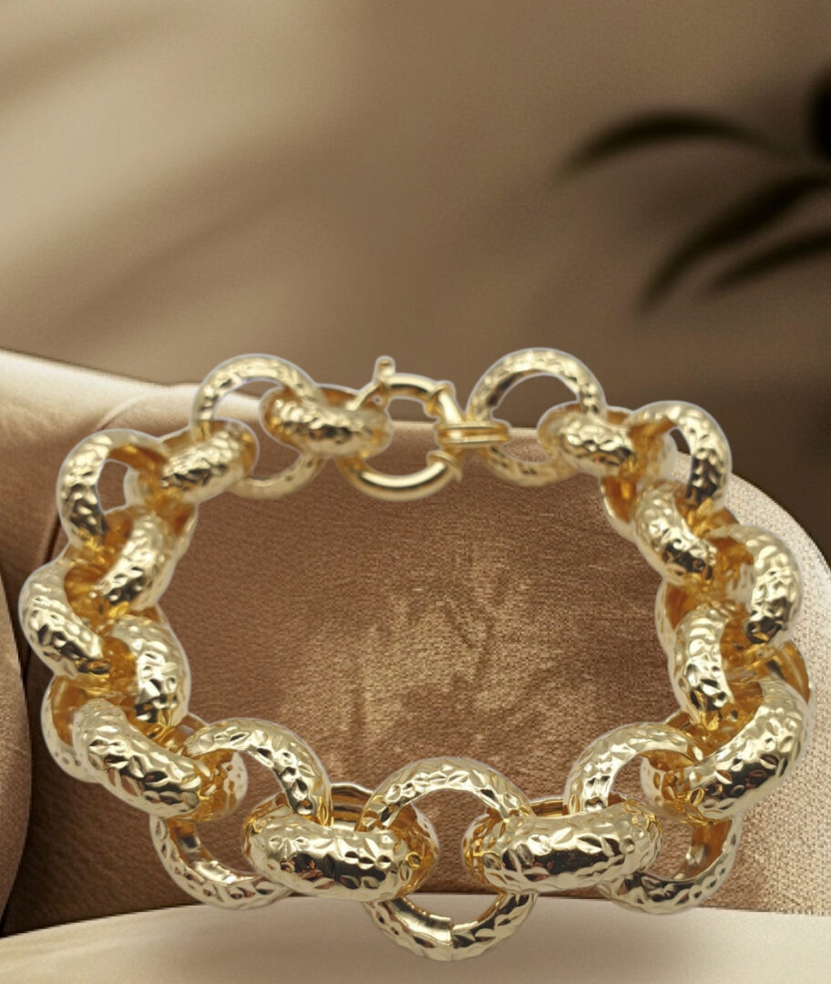 Bracciale Donna in Argento Dorato 925 a Maglia Rolo’ Tonda - immagine 2