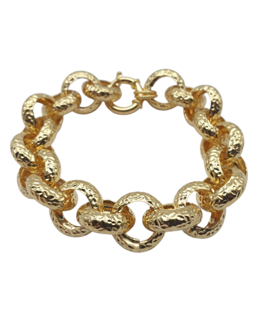 Bracciale Donna in Argento Dorato 925 a Maglia Rolo’ Tonda