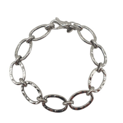 Bracciale Donna in Argento 925 a Maglia Ovale Larga