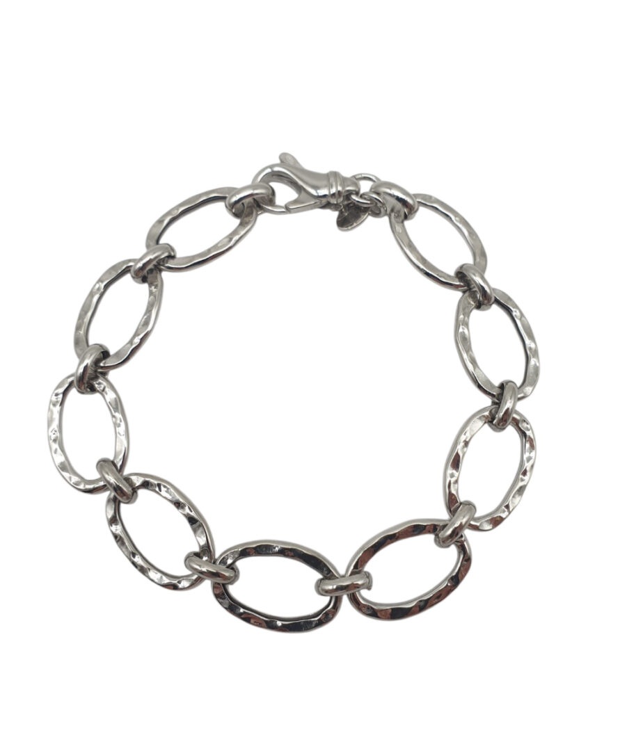 Bracciale Donna in Argento 925 a Maglia Ovale Larga