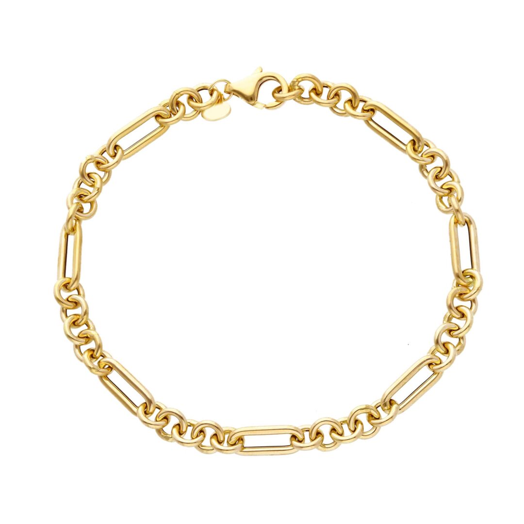 Bracciale Donna In Oro Giallo 750 con Maglia Alternata