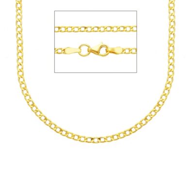 Catena Oro Giallo 750 Maglia Groumette Diamantata cm50