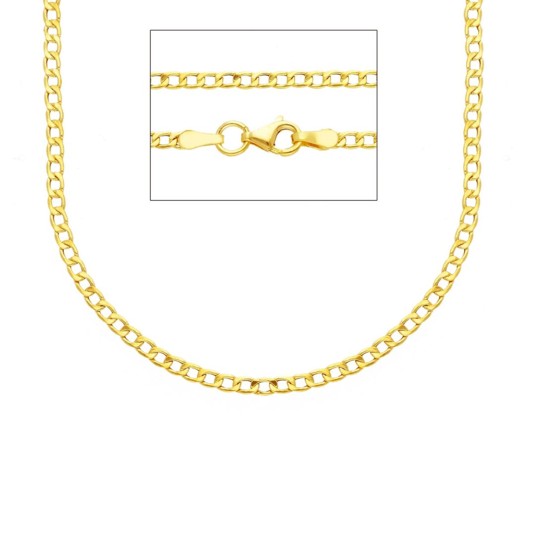 Catena Oro Giallo 750 Maglia Groumette Diamantata cm50