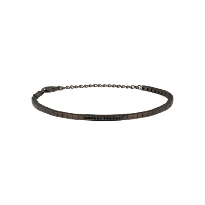 Bracciale Uomo in Acciaio e Cristalli Neri Breil B Tale Tj2960
