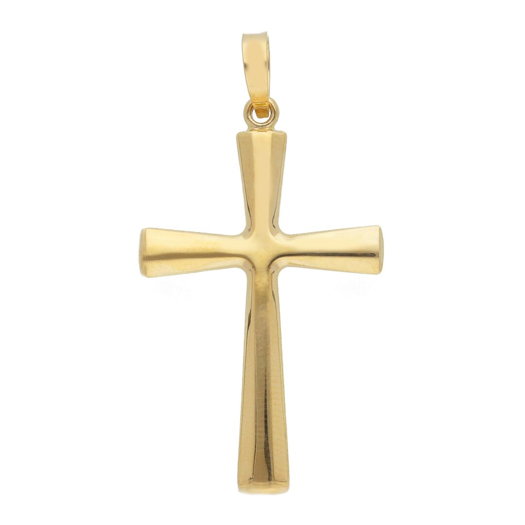 Croce Oro Giallo 750 Liscia Lucida