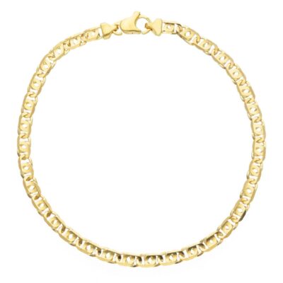 Bracciale Uomo Maglia Traversino in Oro Giallo 750