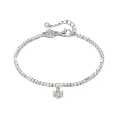 Bracciale In Argento Nomination Petit Sparkle Tennis Fiore Zirconi Bianchi 242302/010