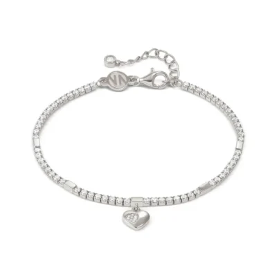 Bracciale In Argento Nomination Petit Sparkle Tennis Cuore Zirconi Bianchi 242302/004