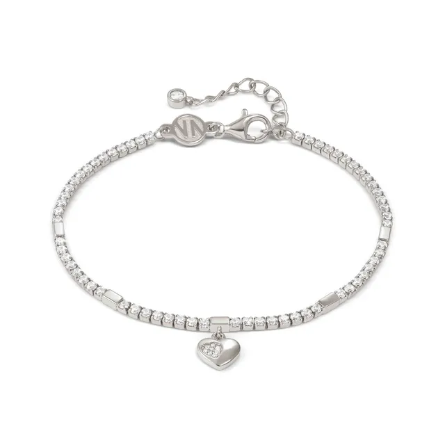 Bracciale In Argento Nomination Petit Sparkle Tennis Cuore Zirconi Bianchi 242302/004