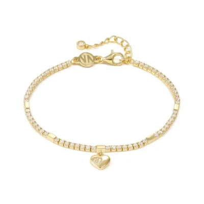 Bracciale In Argento Nomination Petit Sparkle Tennis Cuore Zirconi Bianchi 242302/006