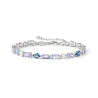 Bracciale In Argento Nomination Colour Wave Zirconi Bianchi e Azzurri 149853/061