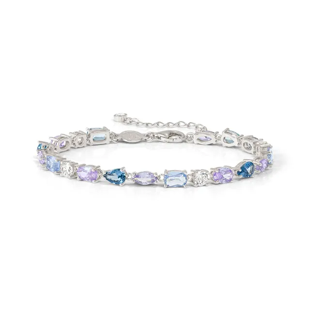 Bracciale In Argento Nomination Colour Wave Zirconi Bianchi e Azzurri 149853/061