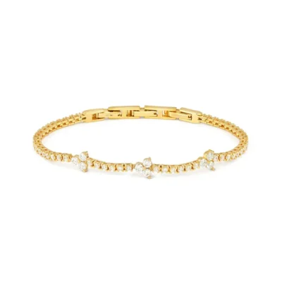 Bracciale In Argento Nomination Life Bouquet Tennis con Zirconi Bianchi 242506/012