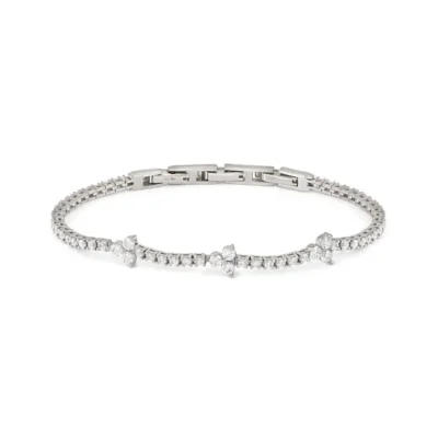Bracciale In Argento Nomination Life Bouquet Tennis con Zirconi Bianchi 242506/010