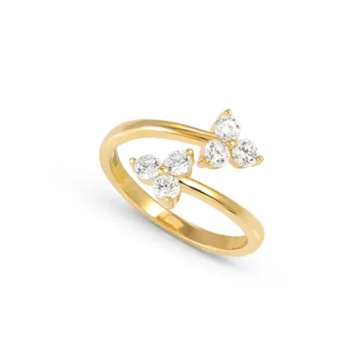 Anello In Argento Nomination Abbraccio Life Bouquet con Zirconi Bianchi 242500/012/006