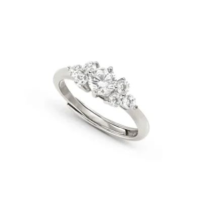 Anello In Argento Nomination Trilogy Life Bouquet con Zirconi Bianchi 242501/010/004