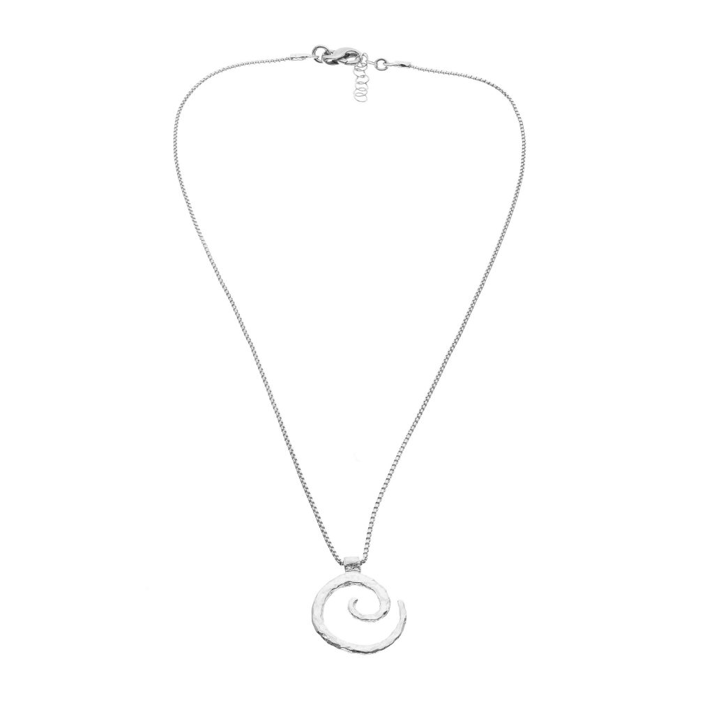 Girocollo Twist In Argento Naturale Athena con Spirale CN5920