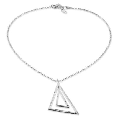 Girocollo Arche’ In Argento Naturale Athena con Triangoli CN6449
