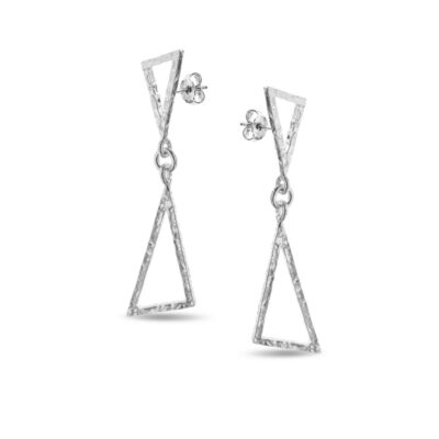 Orecchini Pendenti Arche’ In Argento Athena Con Triangoli OR7772