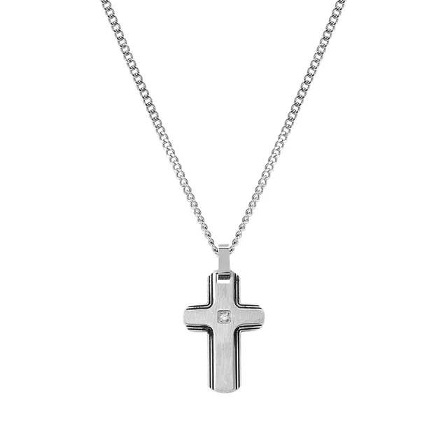 Collana Nomination Uomo Strong in Acciaio e Diamante 028343/004