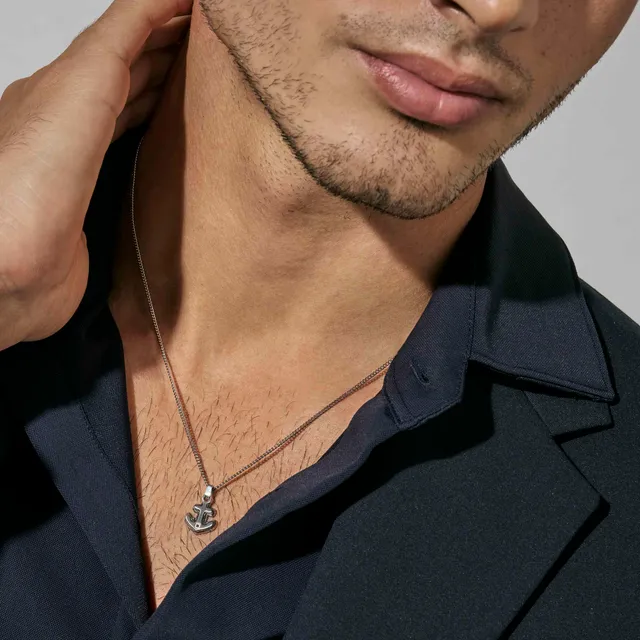 Collana Nomination Uomo Strong Ancora Diamond in Acciaio 028343/028 - immagine 2