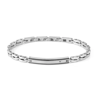 Bracciale Acciaio Uomo Nomination Strong Diamond Targhetta 028339/058