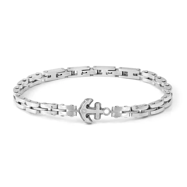 Bracciale Acciaio Uomo Nomination Strong Diamond Ancora 028338/028