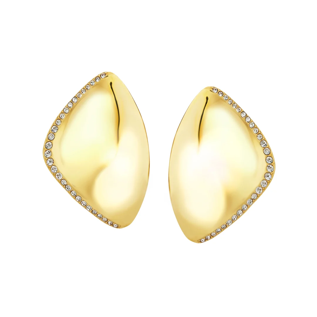 Orecchini in Acciaio Dorato Breil Retwist TJ 3918