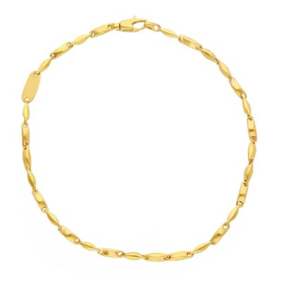 Bracciale Uomo Maglia Fantasia Tonda in Oro Giallo 750
