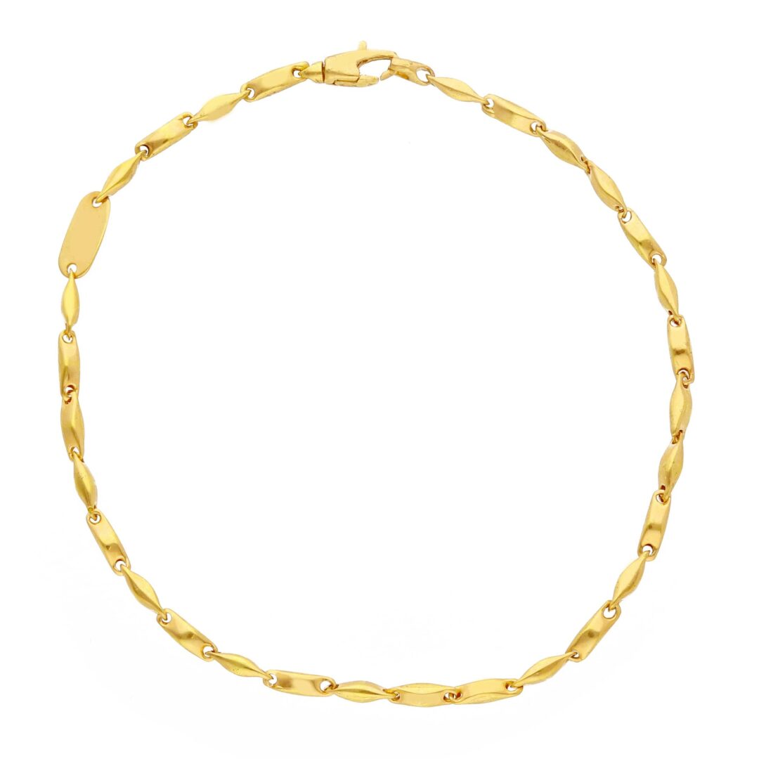 Bracciale Uomo Maglia Fantasia Tonda in Oro Giallo 750
