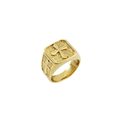 Anello Uomo Breil Seal in Acciaio Dorato TJ3735 misura 27