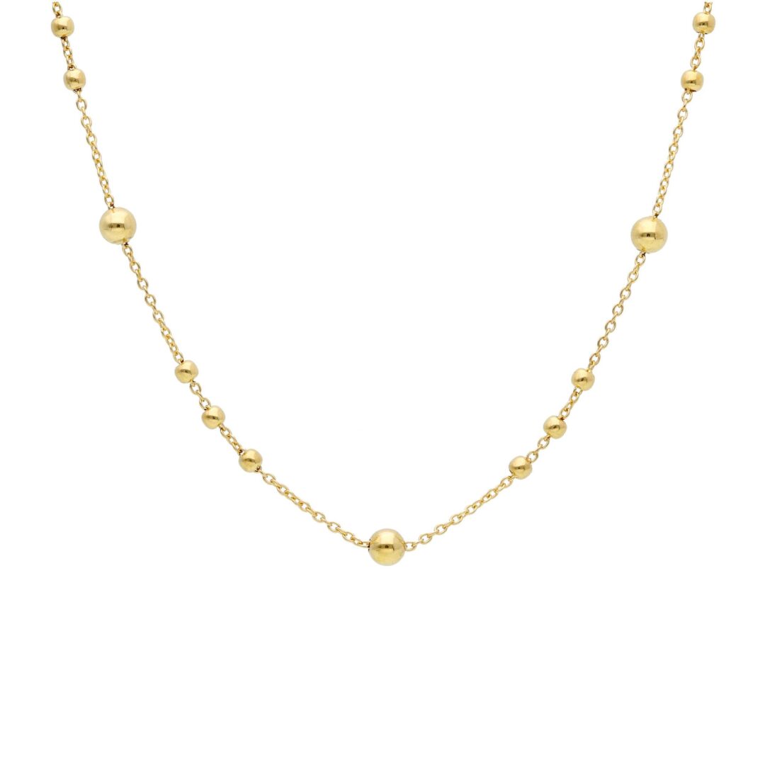 Girocollo in Oro Giallo 750 con Piccole Palline
